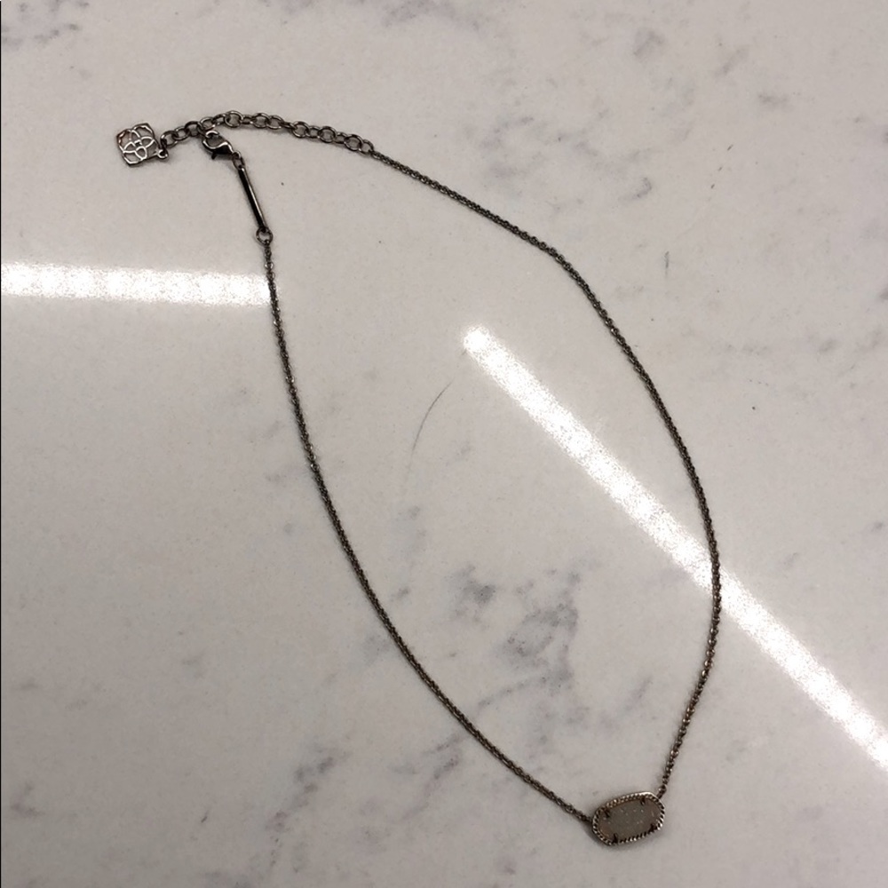 Kendra Scott white druzy necklace